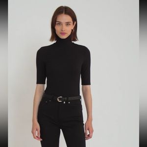 Ralph Lauren Women’s Metallic Stretch Jersey turtleneck( NEW)